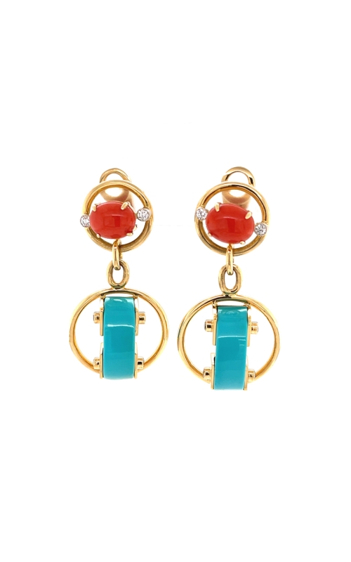 Turquoise & Coral Earrings