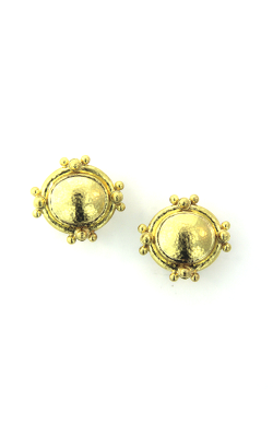 Horizontal Oval Gold Earrings ER93840