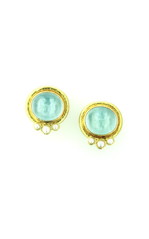 Light Aqua 'Lion and Putto' Earrings ER79021-V