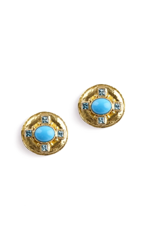 Sleeping Beauty Turquoise and Blue Zircon Earrings ER101667