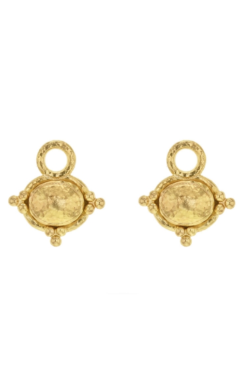 Gold Oval Earring Pendants ERP93825