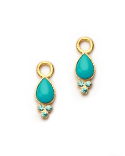 Sleeping Beauty Turquoise Earring Charms ERP103377