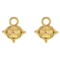 Gold Oval Earring Pendants ERP93825