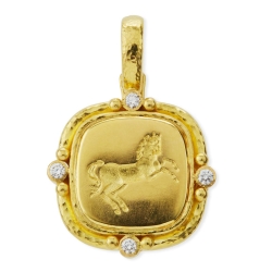 Gold and Diamond 'Rearing Horse' Pendant P97209