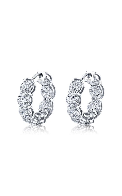 Norman Silverman Signature Round Diamond Huggies in White Gold