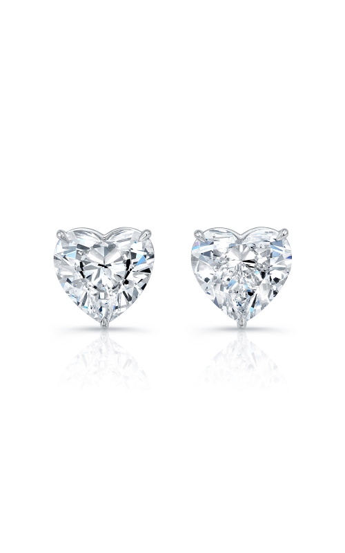 Heart Shape Diamond Stud Earrings