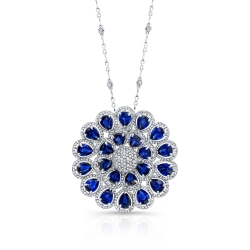 Sapphire & Diamond  Necklace