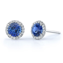 Dore Sapphire and Diamond Earrings