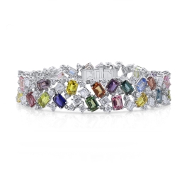Multi-Color Sapphire Bracelet